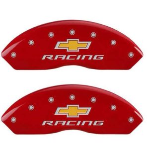C5 Corvette MGP Caliper Covers - Red with Silver - Chevy Racing