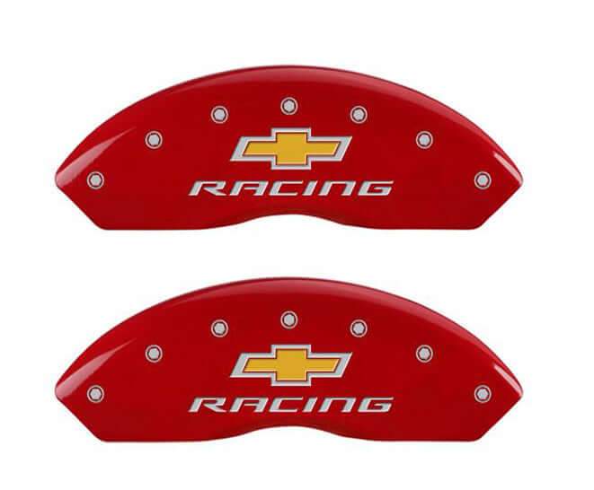 C5 Corvette MGP Caliper Covers - Red with Silver - Chevy Racing