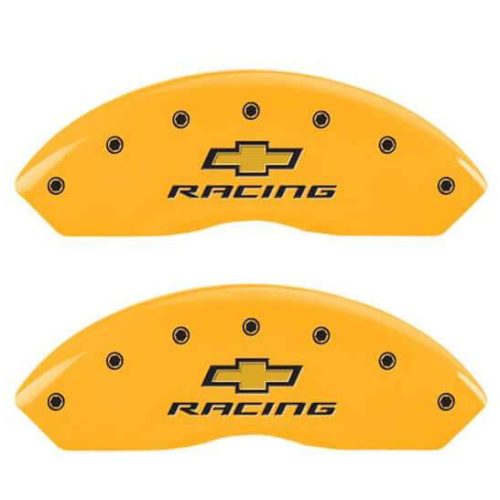 C5 Corvette MGP Caliper Covers – Yellow with Black – Chevy Racing