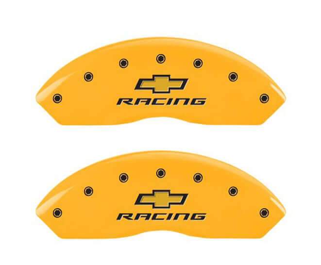 C5 Corvette MGP Caliper Covers - Yellow with Black - Chevy Racing