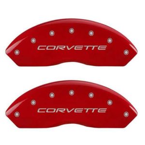 C5 Corvette MGP Caliper Covers - Red with Silver - Z06