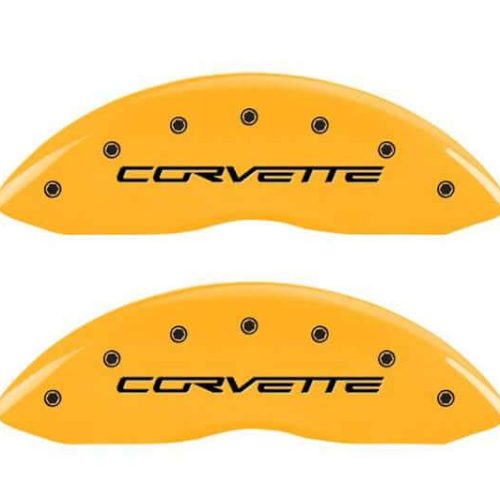 C6 Corvette MGP Caliper Covers – Yellow with Black – Grand Sport