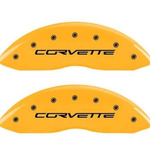 C6 Corvette MGP Caliper Covers - Yellow with Black - Z06