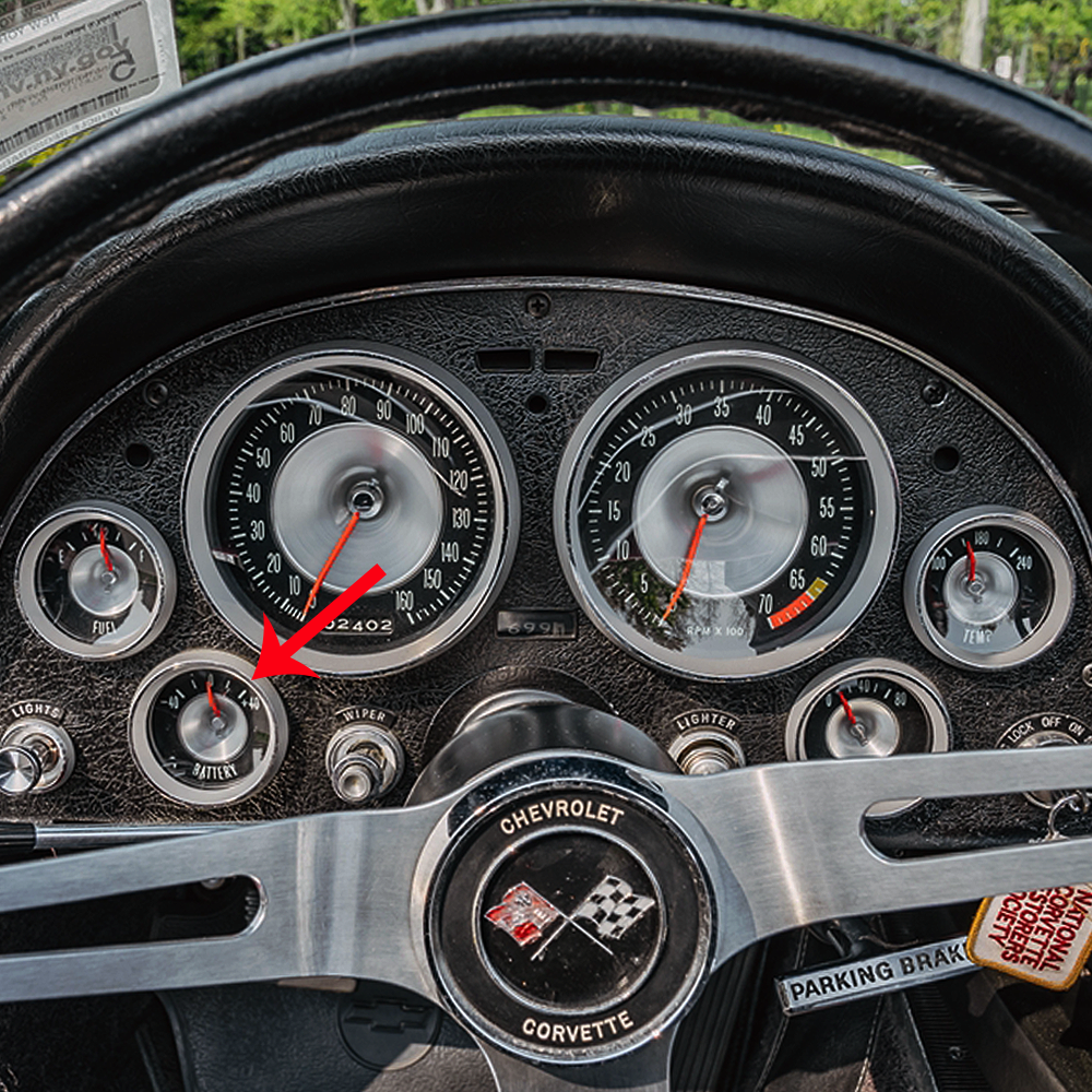C2 1963 Corvette Ammeter Gauge -40 / +40 - Image 2