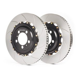 GiroDisc Corvette Z06 C8 Slotted Front Rotors with Z07 CCM – Iron Pad Shape Compatibility