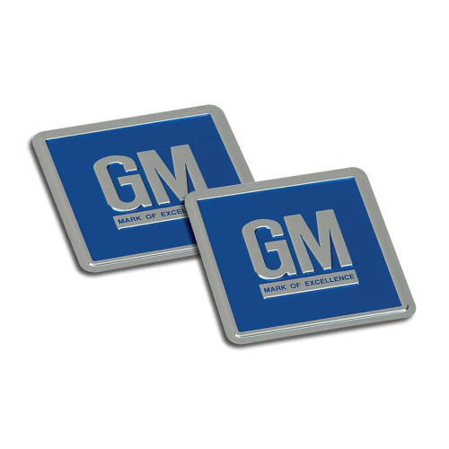 C2 1967 Corvette Decals – GM Mark Of Excellence – On Door – Metal