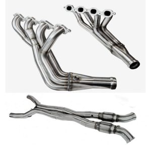 C7 Corvette Kooks Headers 1-7/8 x 2 inch Stepped with Green Cats - Street