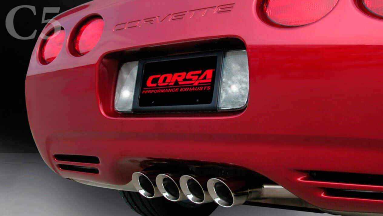 C5 Corvette Corsa Sport Cat Back Tigershark Tips 14139CB - Image 2