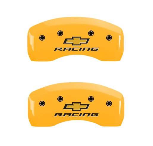 C5 Corvette MGP Caliper Covers - Yellow with Black - Chevy Racing - Image 2
