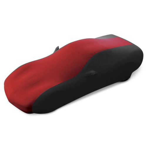 C5 Corvette West Coast Corvette Stretch Satin Car Cover – Dk Red/Black